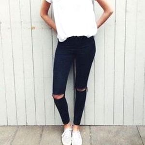 J Brand Cropped Distressed Jeans